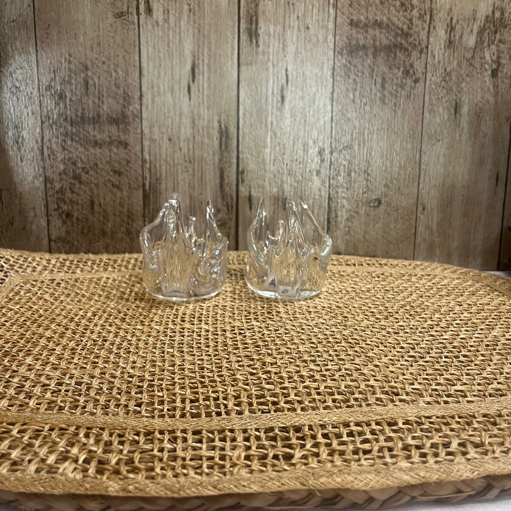 Vintage Crystal Crown Candle Holders Set of 2 Princess House Canada